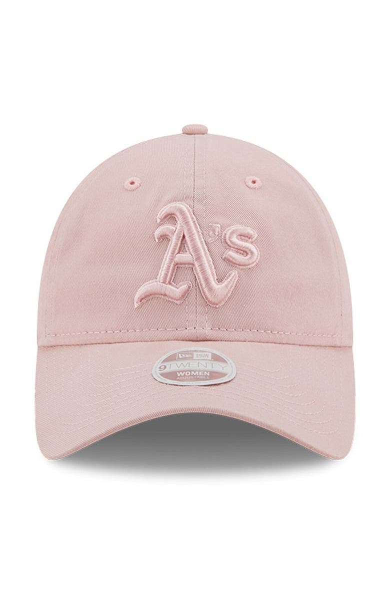 New Era Women's New Era Pink Oakland Athletics Rouge Core Classic 9TWENTY Adjustable Hat, Alternate, color,