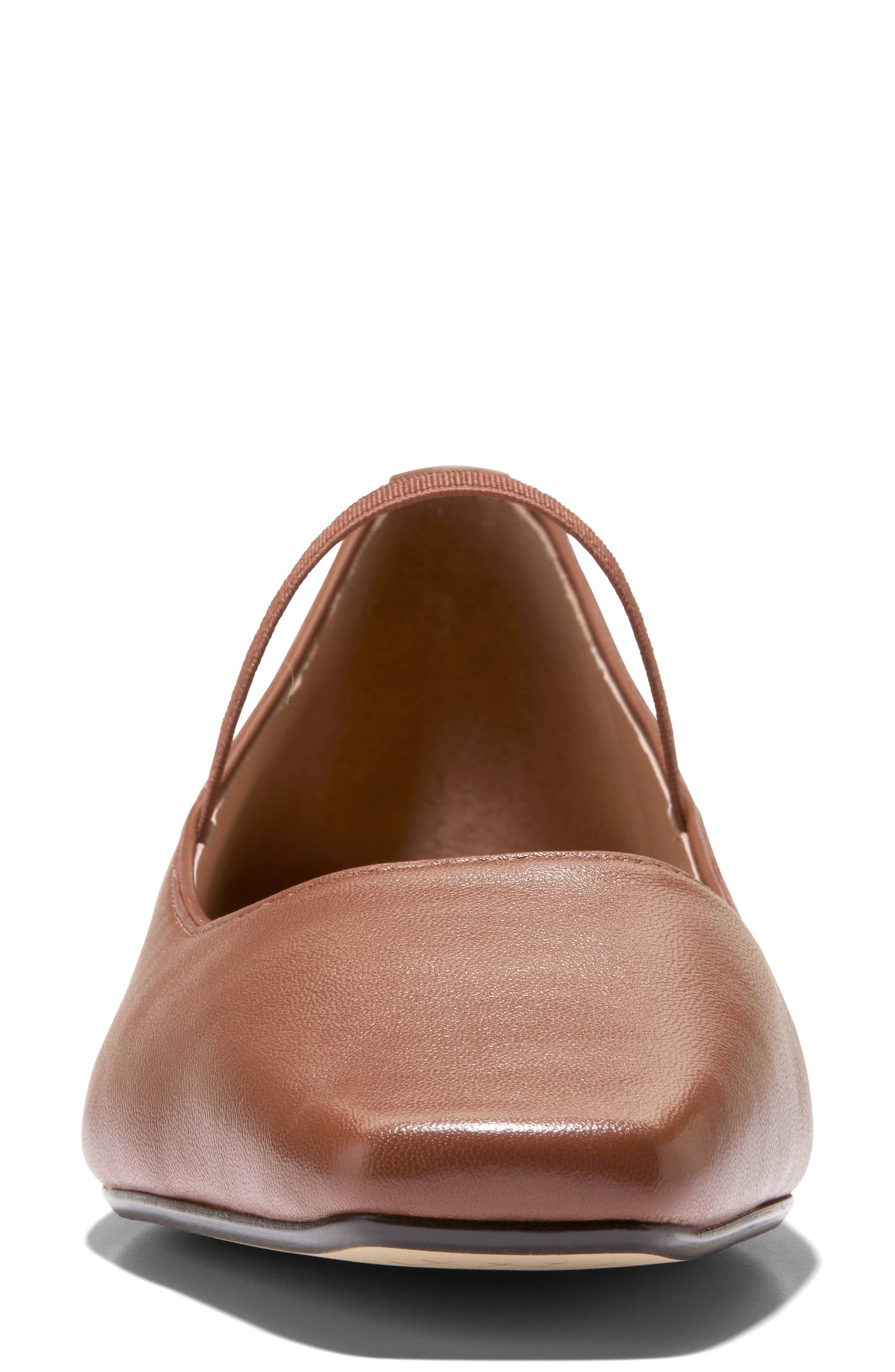 Bridget Mary Jane Flat, Alternate, color, DARK SEQUOIA LEATHER