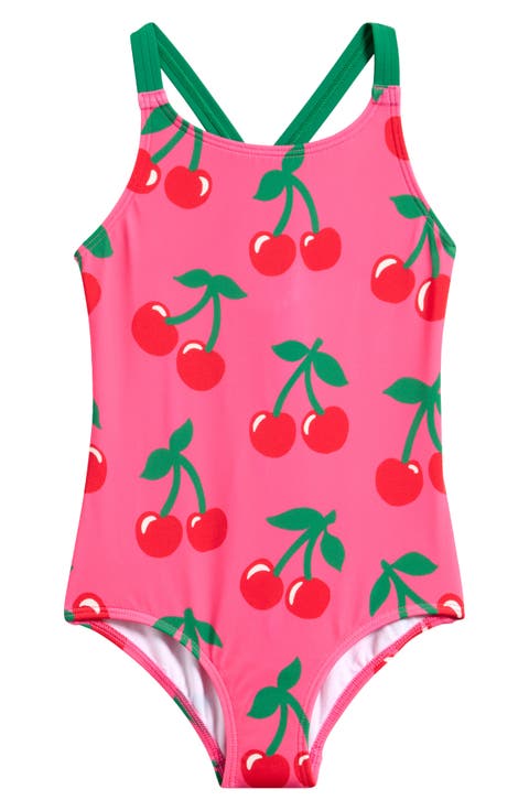 Kids' Cherry Print One-Piece Swimsuit (Toddler, Little Kid & Big Kid)