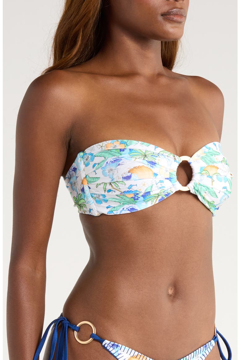 Strapless O-Ring Bikini Top, Alternate, color, BLUE CRUSH