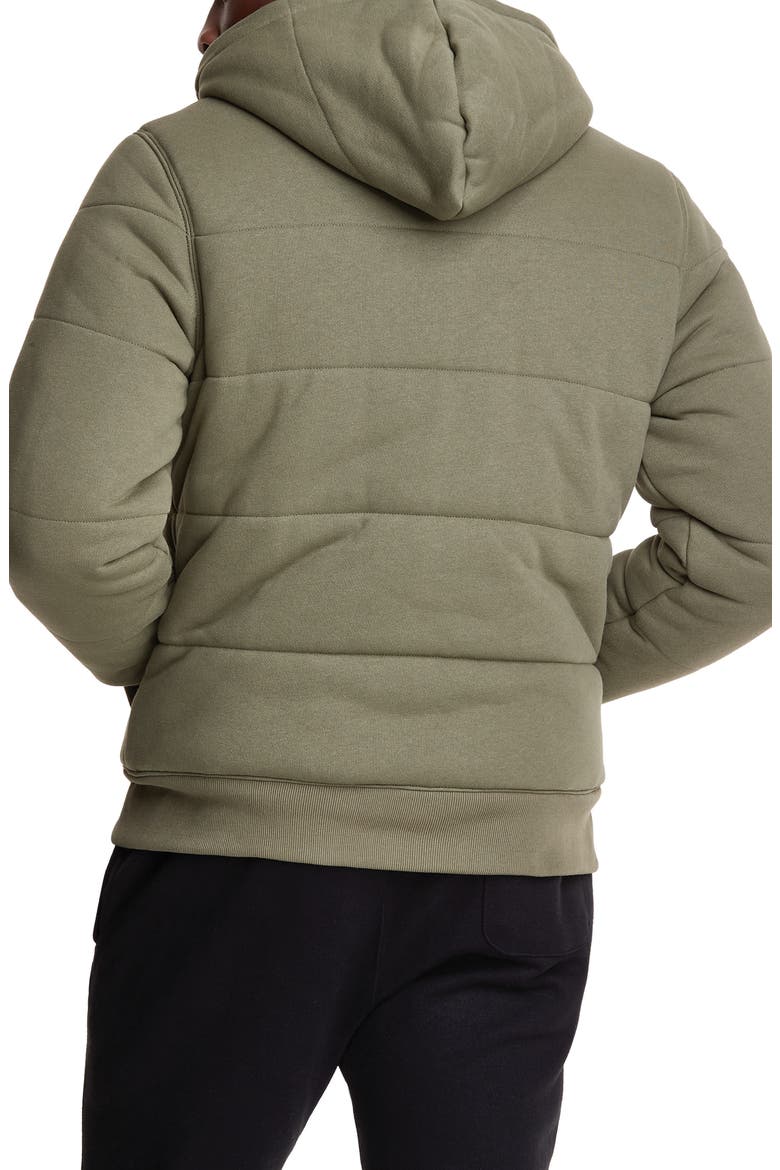 Reverse Weave Puffer Jacket, Alternate, color, CARGO OLIVE