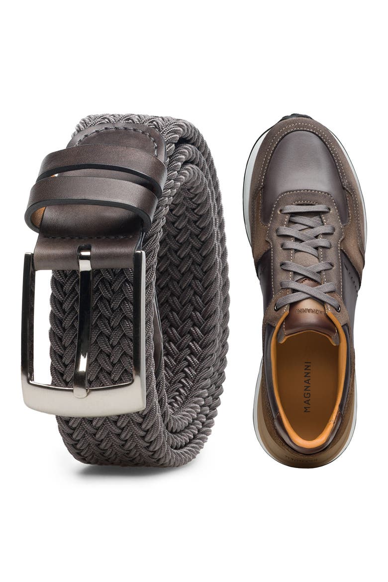 Nadal Braided Belt, Alternate, color, GREY/ GREY