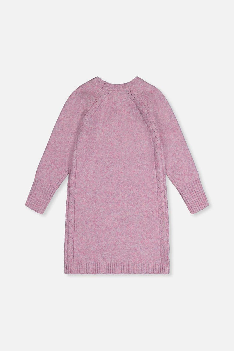 Openwork Knit Poodle Appliqué Dress, Alternate, color, Lavender