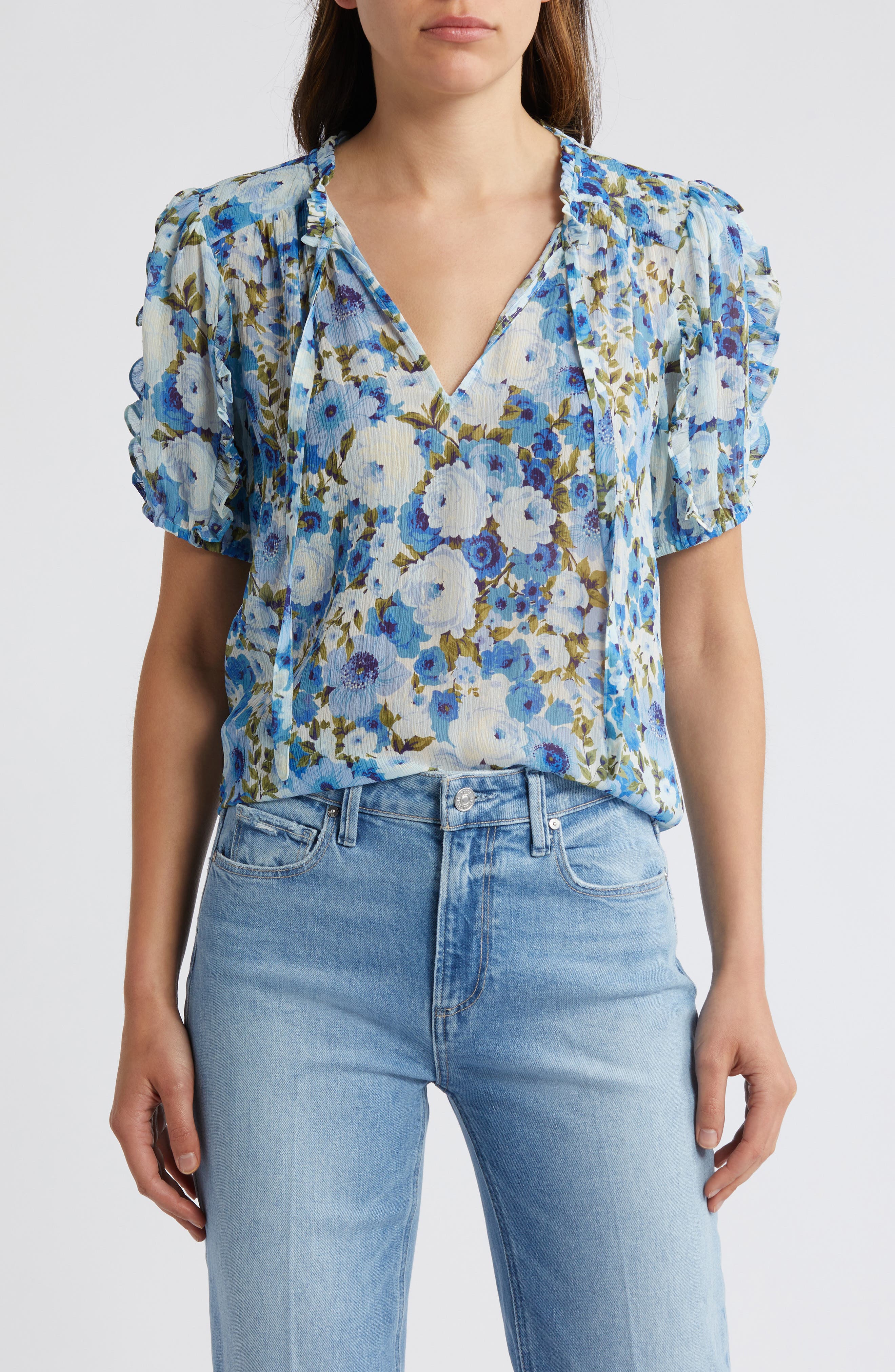 Dandelion Tie Neck Silk Top