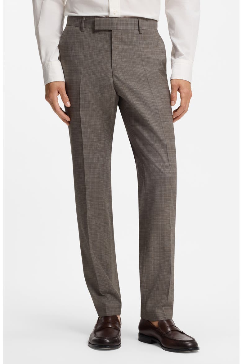 Huge Stretch Virgin Wool Suit, Alternate, color, DARK BEIGE