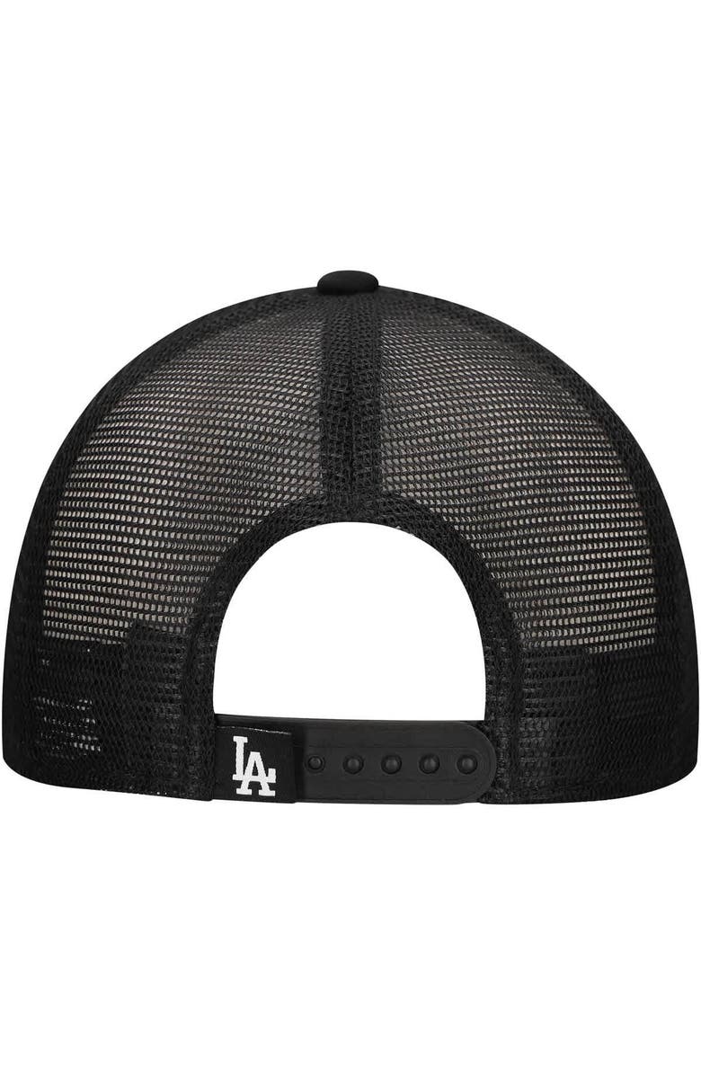 New Era Men's New Era Black Los Angeles Dodgers Retro Bold A-Frame Trucker 9FORTY Adjustable Hat, Alternate, color, Black