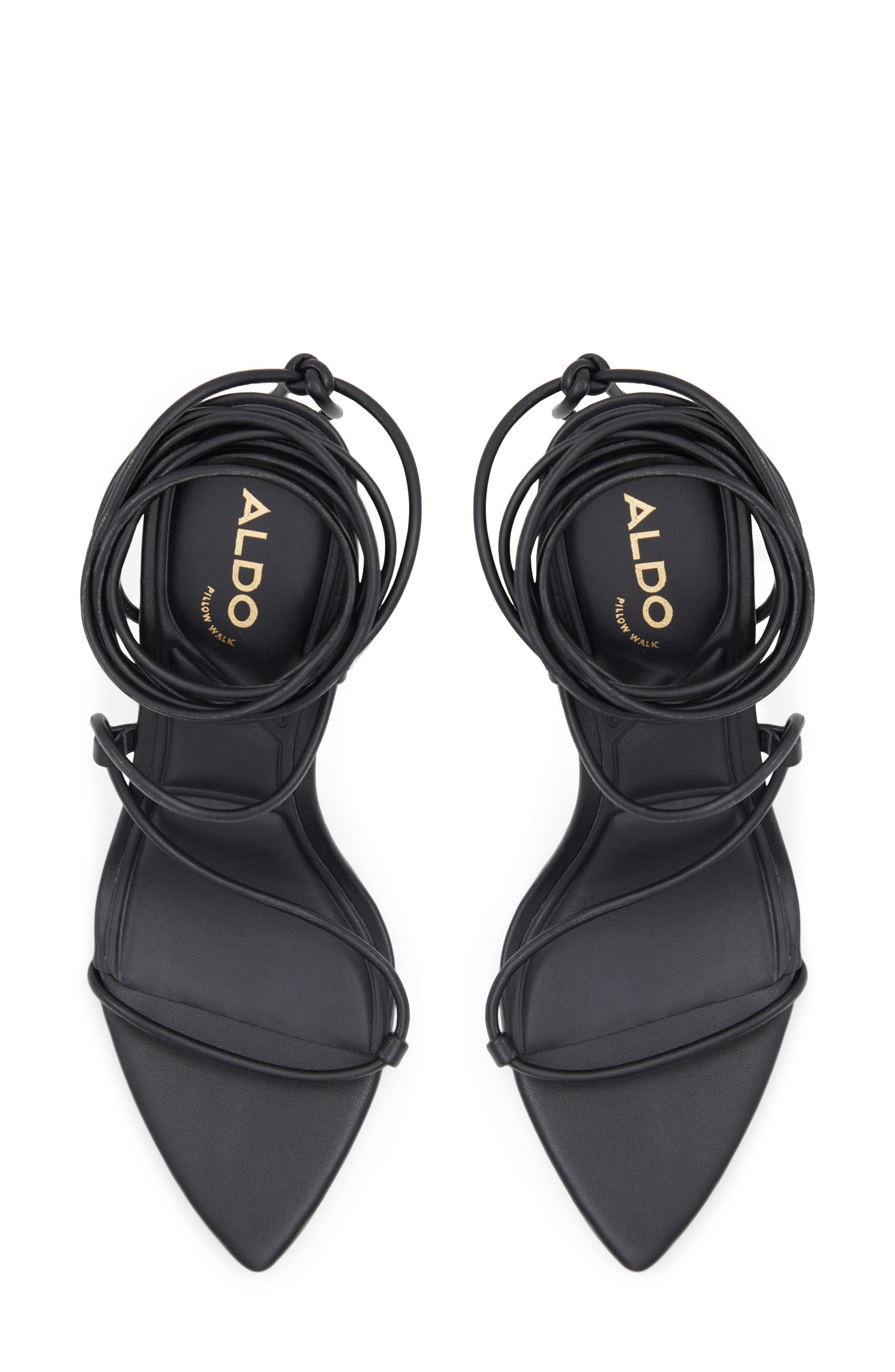 ALDO Melodic Pointed Toe Ankle Wrap Sandal, Alternate, color, 