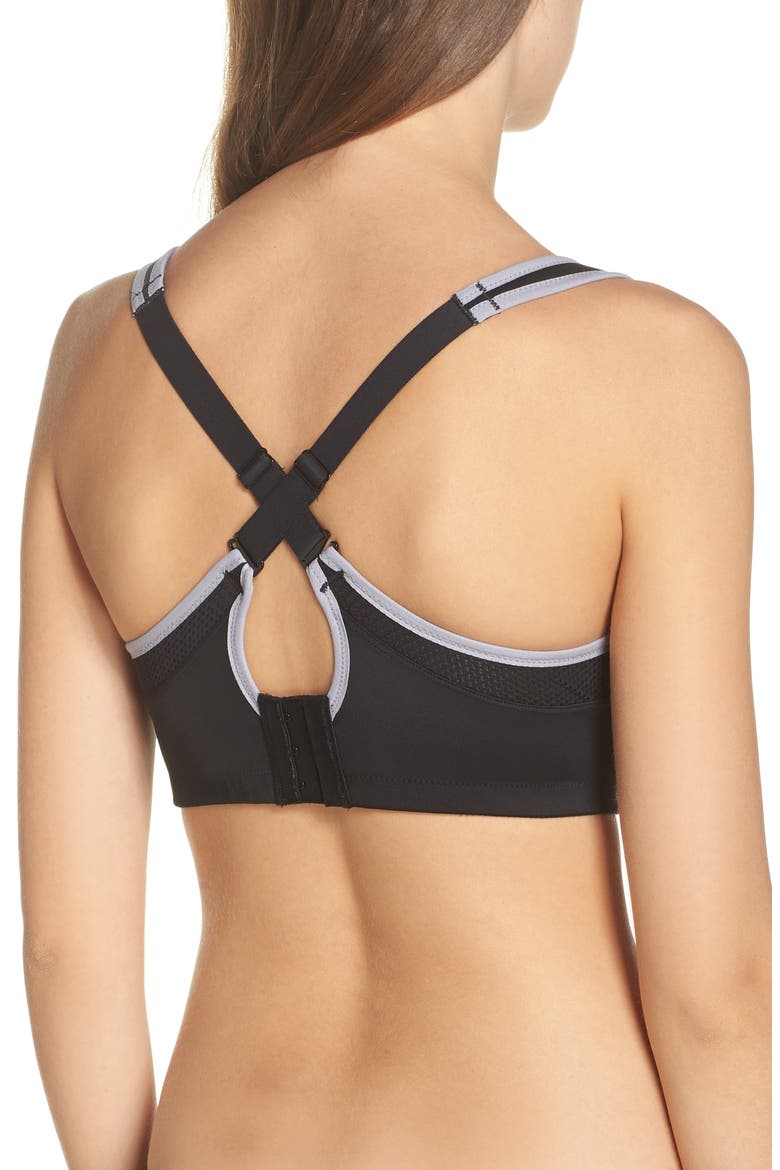 Lindsay Sport Underwire T-Shirt Bra, Alternate, color, BLACK/ LILAC GRAY