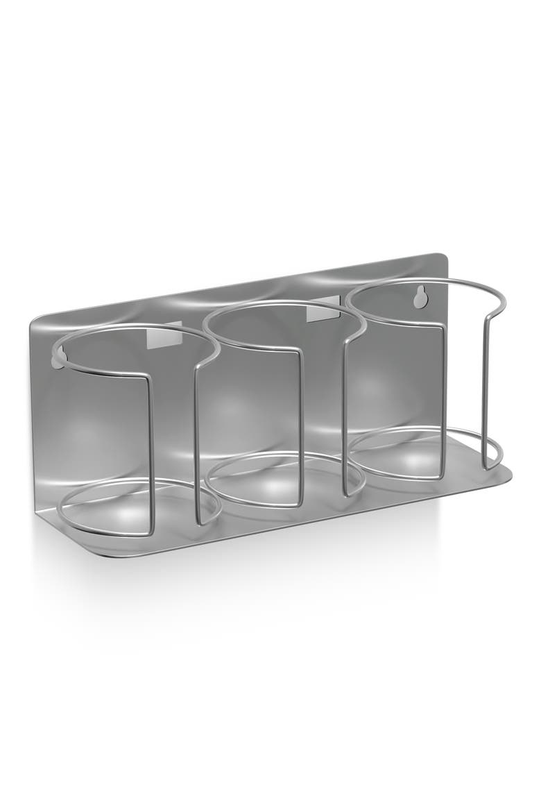 Wall Mount Cup Holder Organizer, Main, color, SILVER