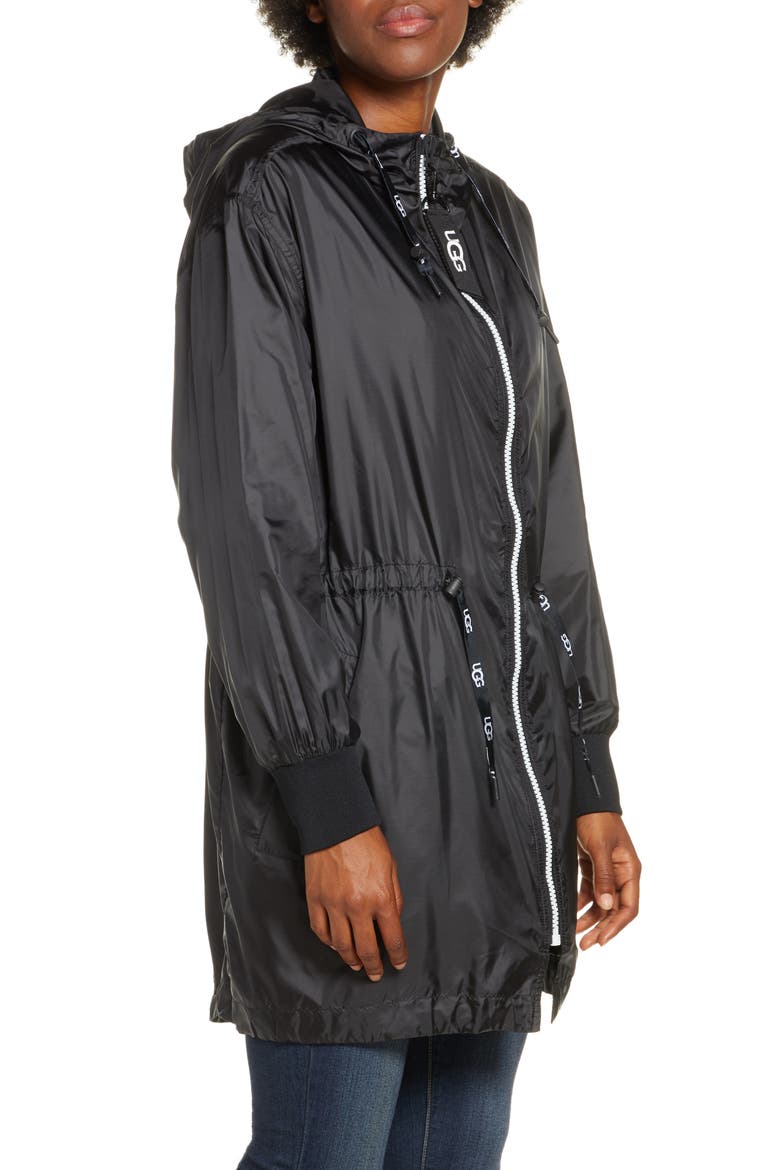 Brittany Hooded Water Resistant Parka, Alternate, color, BLACK