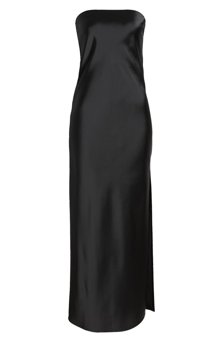 WAYF Odelle Strapless Satin Maxi Dress, Alternate, color,