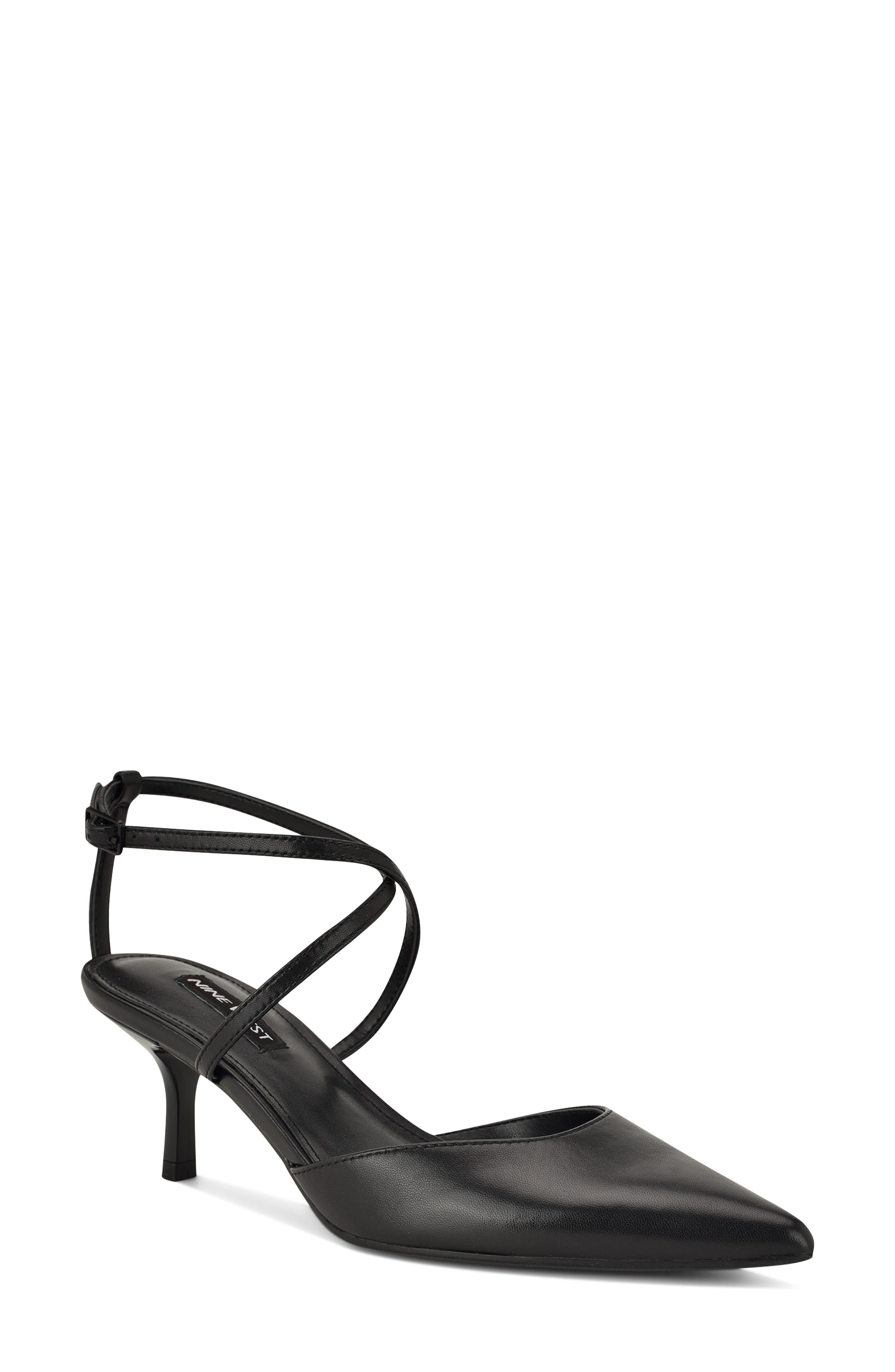 Nine West Idorna Ankle Strap Pump, Main, color, Black