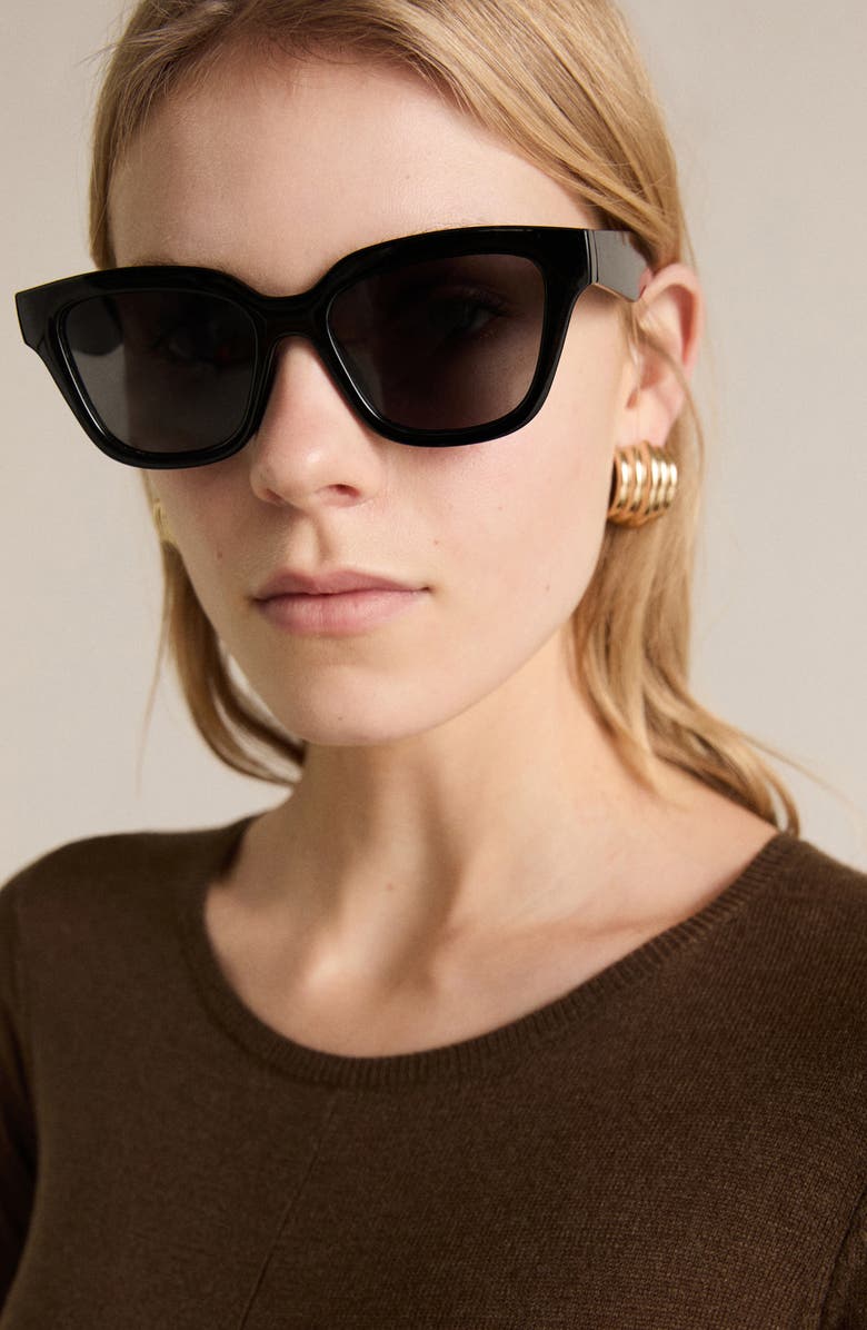 MANGO Asymmetric Long Sleeve Dress, Alternate, color, 