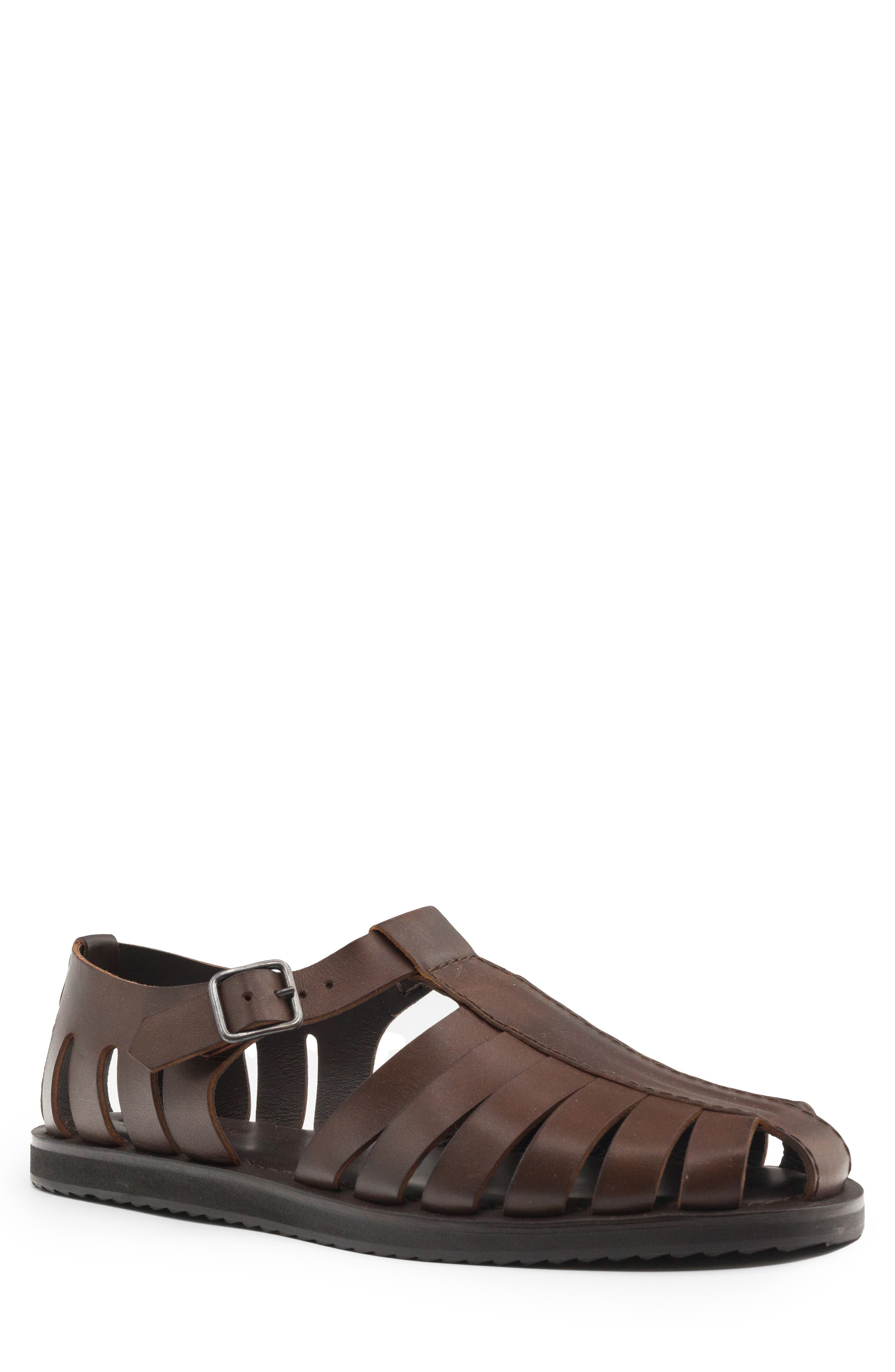 Zelli Italia Pesca Fisherman Sandal, Main, color, Brown