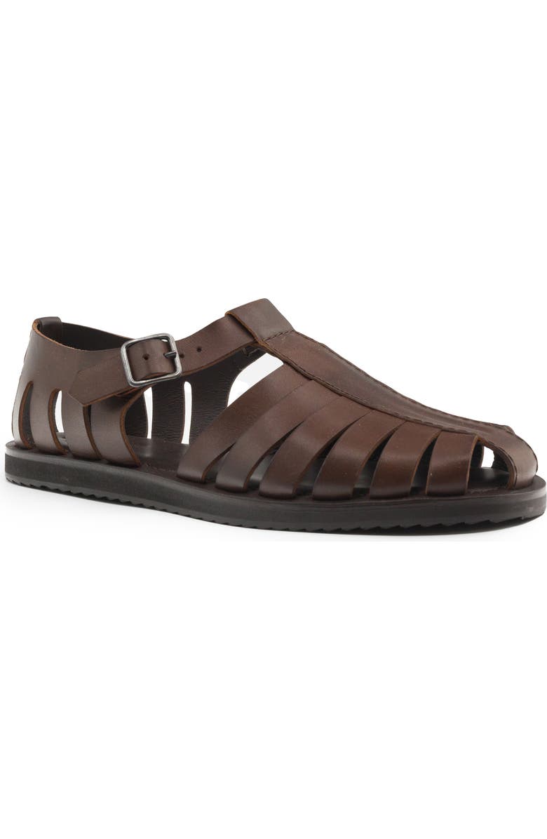 Zelli Italia Pesca Fisherman Sandal, Main, color, Brown