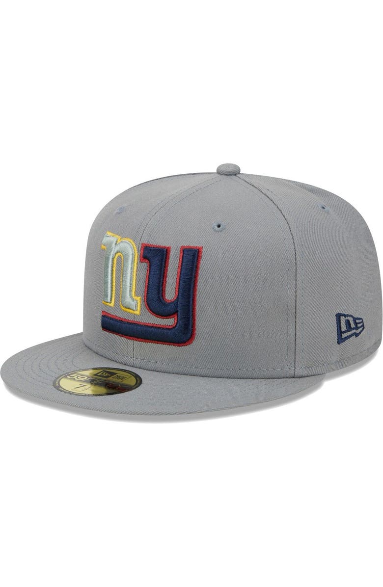 New Era Men's New Era Gray New York Giants Color Pack 59FIFTY Fitted Hat, Alternate, color,