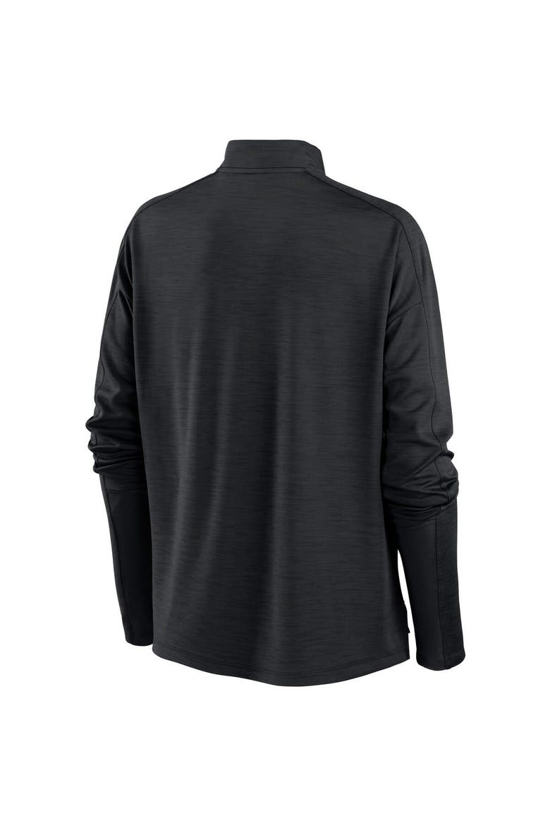Women's Nike Black Colorado Rockies Primetime Raglan Quarter-Zip Top, Alternate, color, Black
