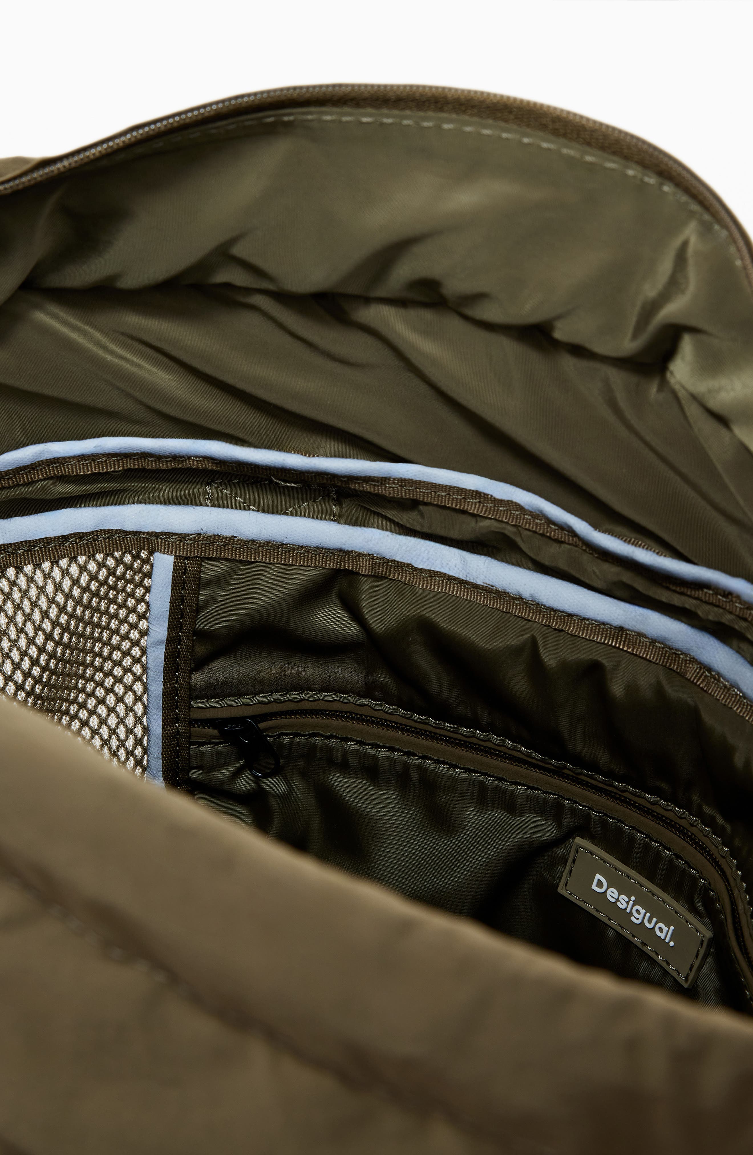 Desigual Large Nylon Modular Backpack, Alternate, color, Khaki