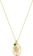 Set & Stones Katrina Birth Flower and Birthstone Charm Necklace