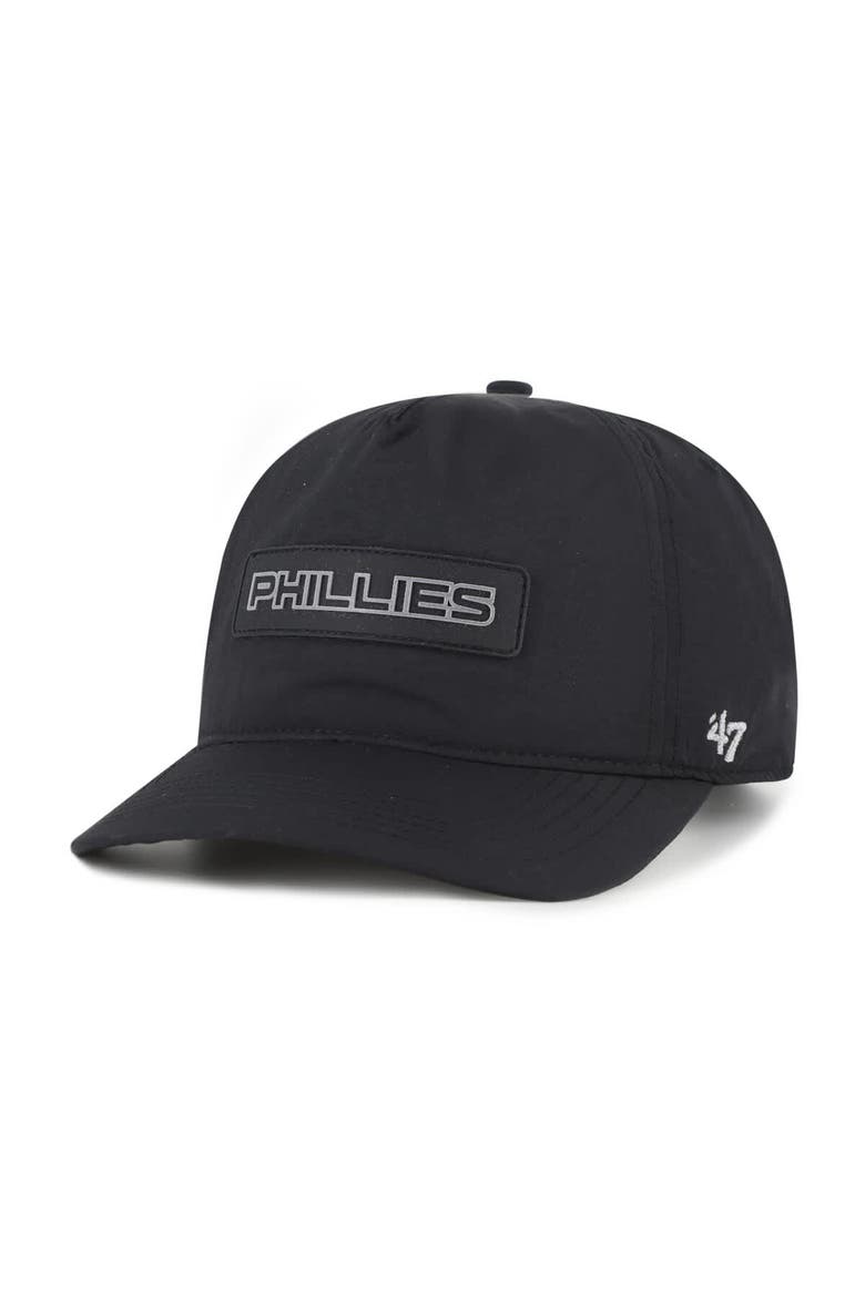 Men's '47 Black Philadelphia Phillies Quiet Outdoors Hitch Adjustable Hat, Main, color, Black