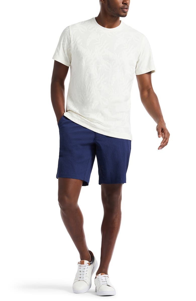 Robert Graham Piers Woven Seersucker Shorts, Alternate, color, Navy
