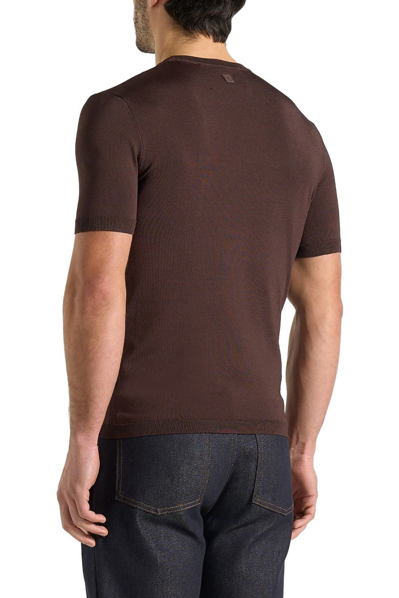 Ellis Luxe Knitted T-Shirt, Alternate, color, Brown