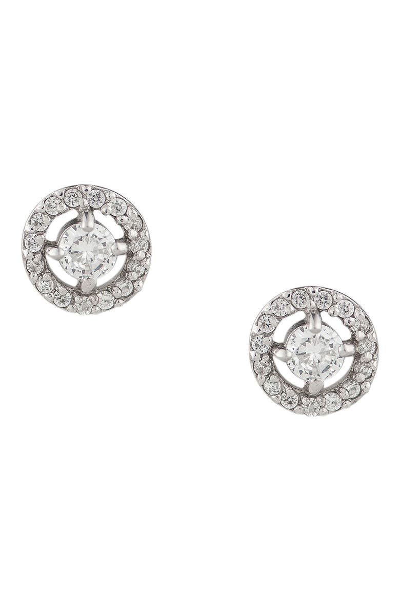 Pear CZ Stud Earrings (Nordstrom Exclusive), Alternate, color, STERLING SILVER