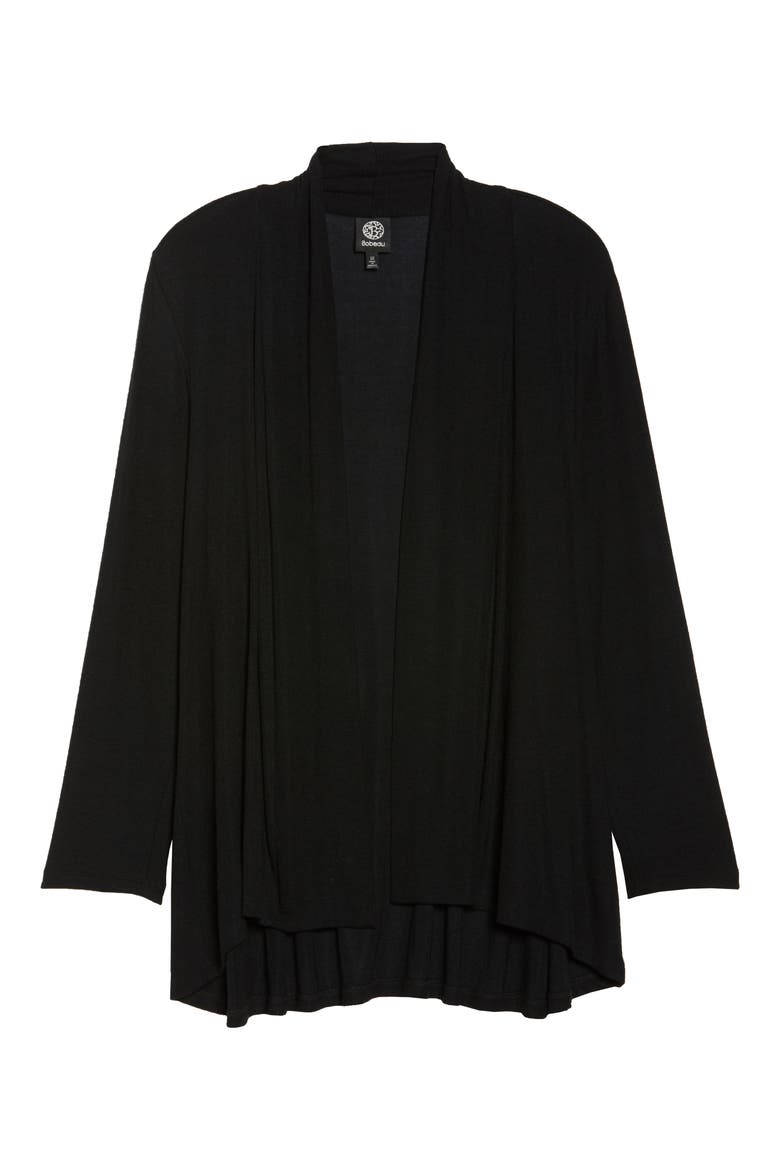 High/Low Cardigan, Alternate, color, BLACK