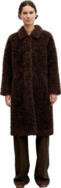 GERARD DAREL Asta Mid-Length Teddy Coat