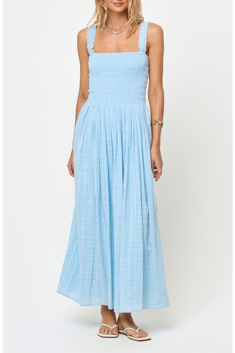Wren Cotton Maxi Cover-Up Dress, Main, color, SKY BLUE