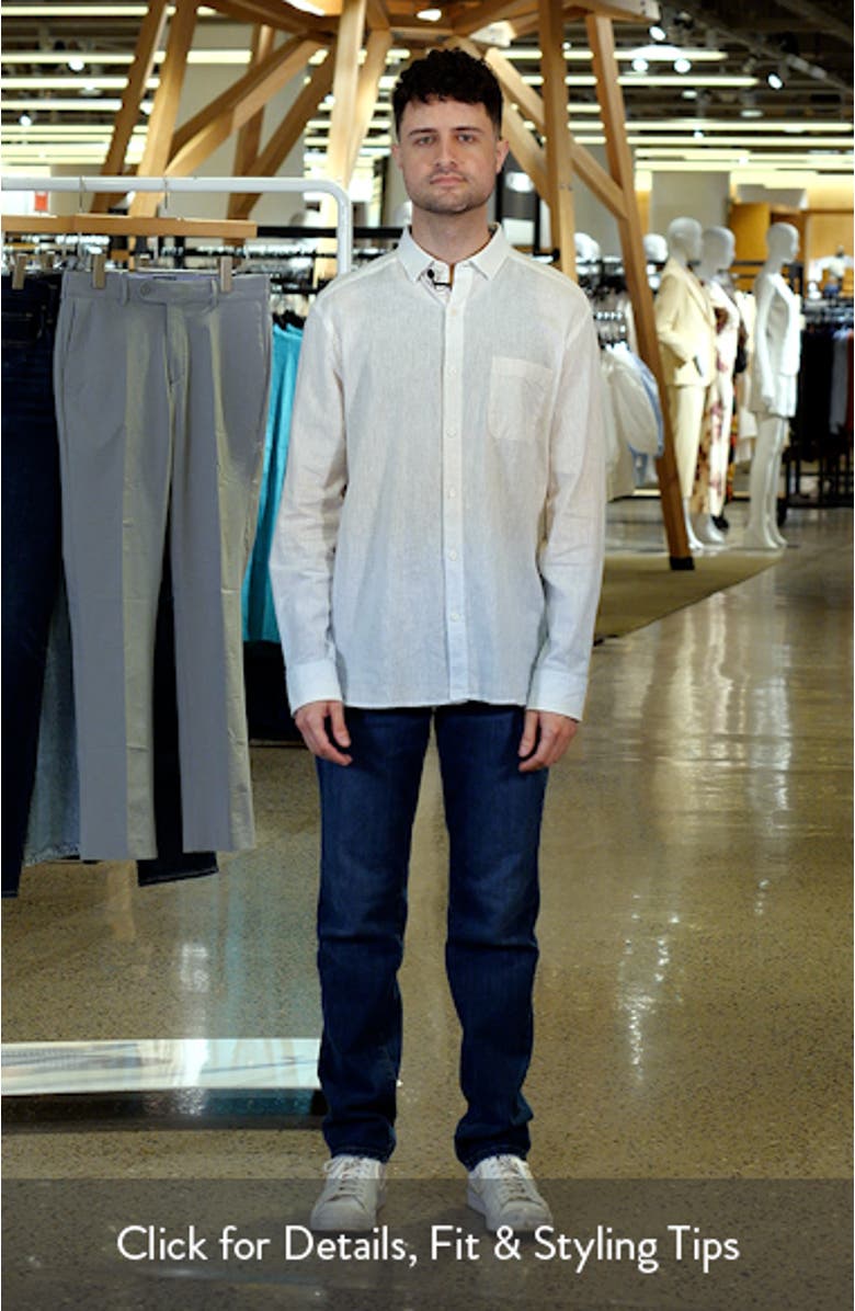 Ombré Linen & Cotton Button-Up Shirt, sales video thumbnail