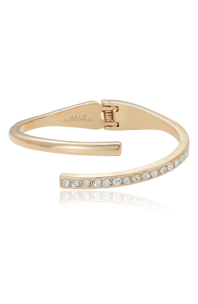 Ettika All Day Crystal Hinge Bracelet, Main, color, Gold