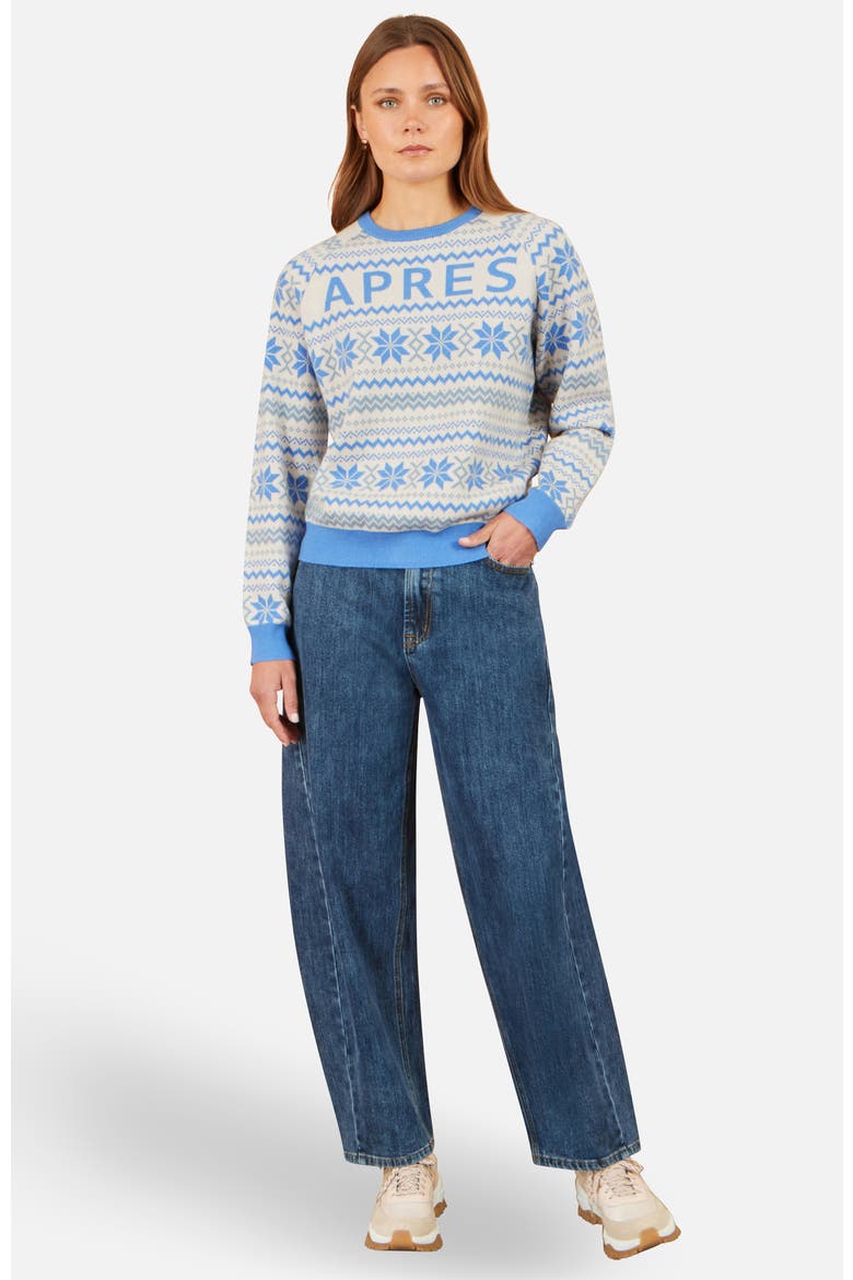 Après Intarsia Jumper, Alternate, color, Blue