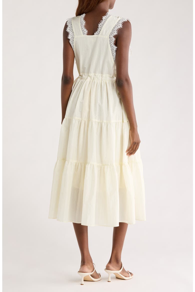 Lace Detail Tiered Dress, Alternate, color, WHITE