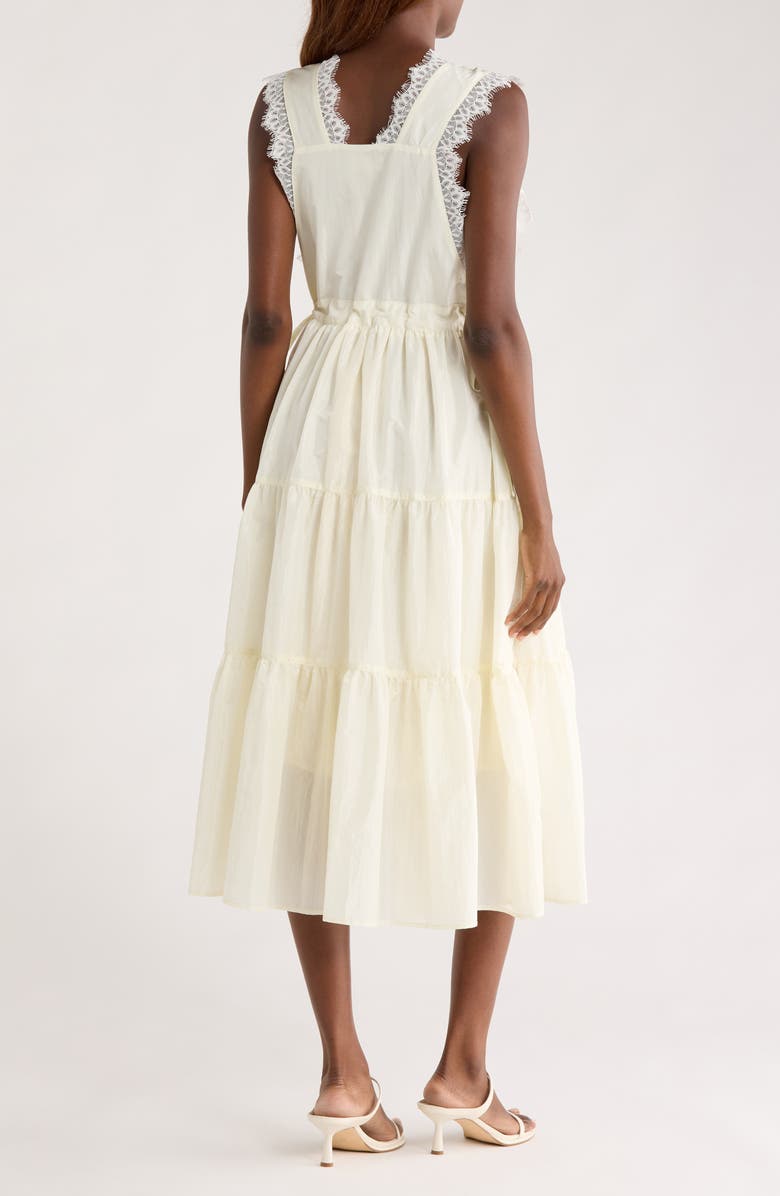 MELLODAY Lace Detail Tiered Dress, Alternate, color, White