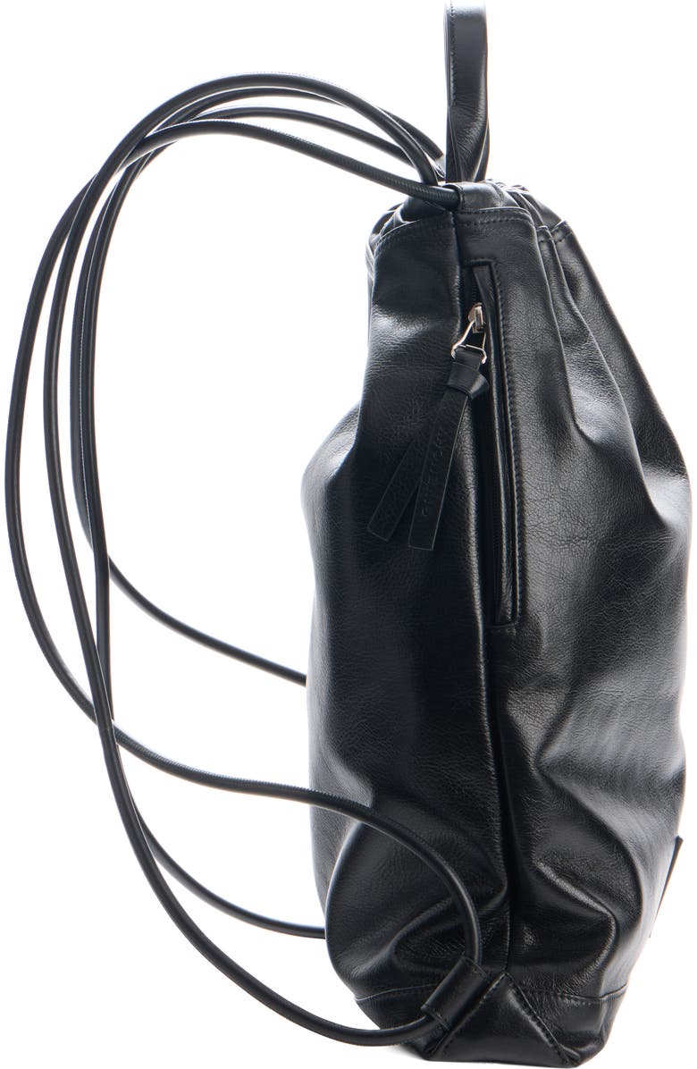 Givenchy Leather Drawstring Backpack, Alternate, color, Black