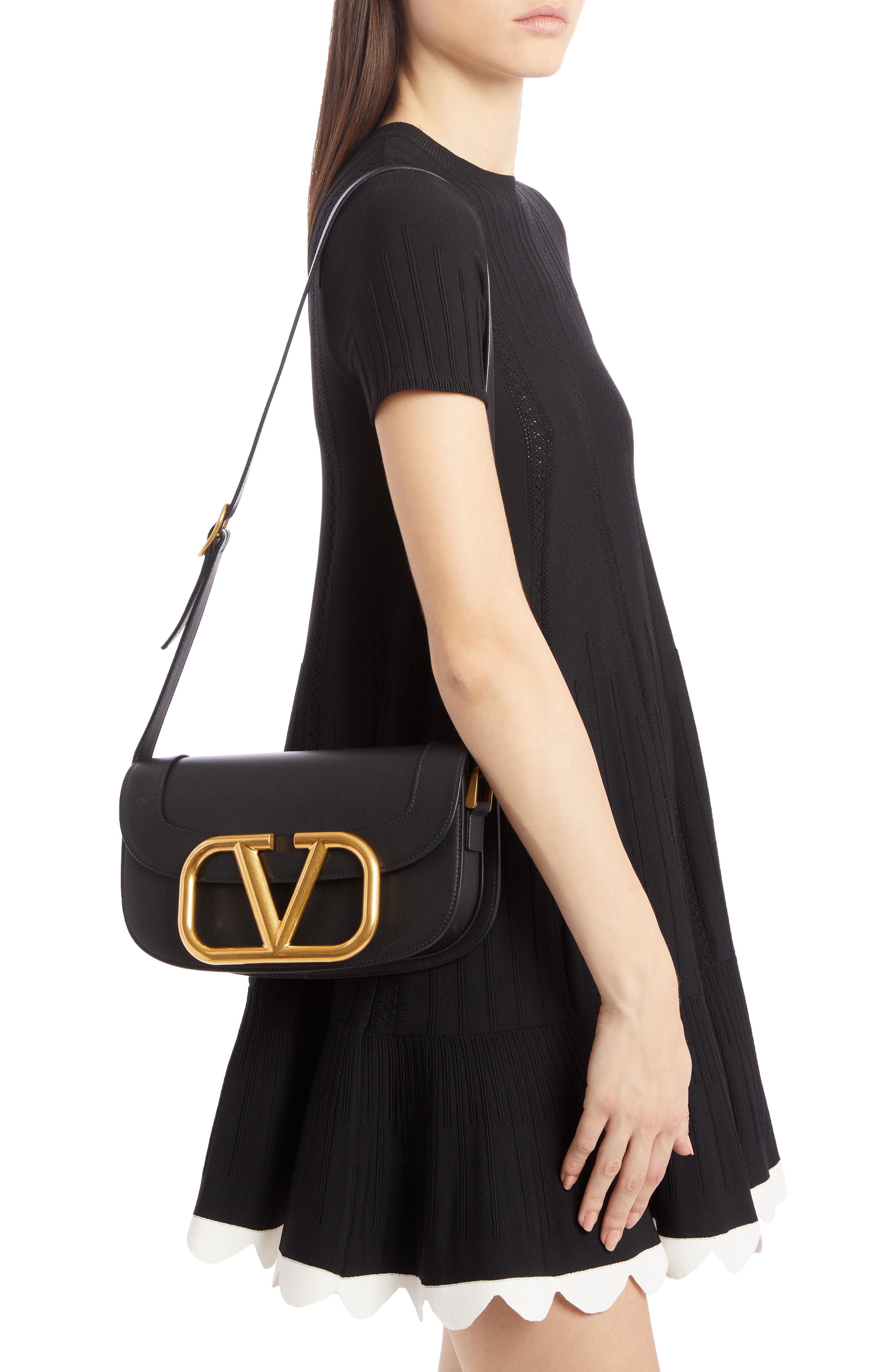 Valentino Garavani Supervee Calfskin Leather Crossbody, Alternate, color, 