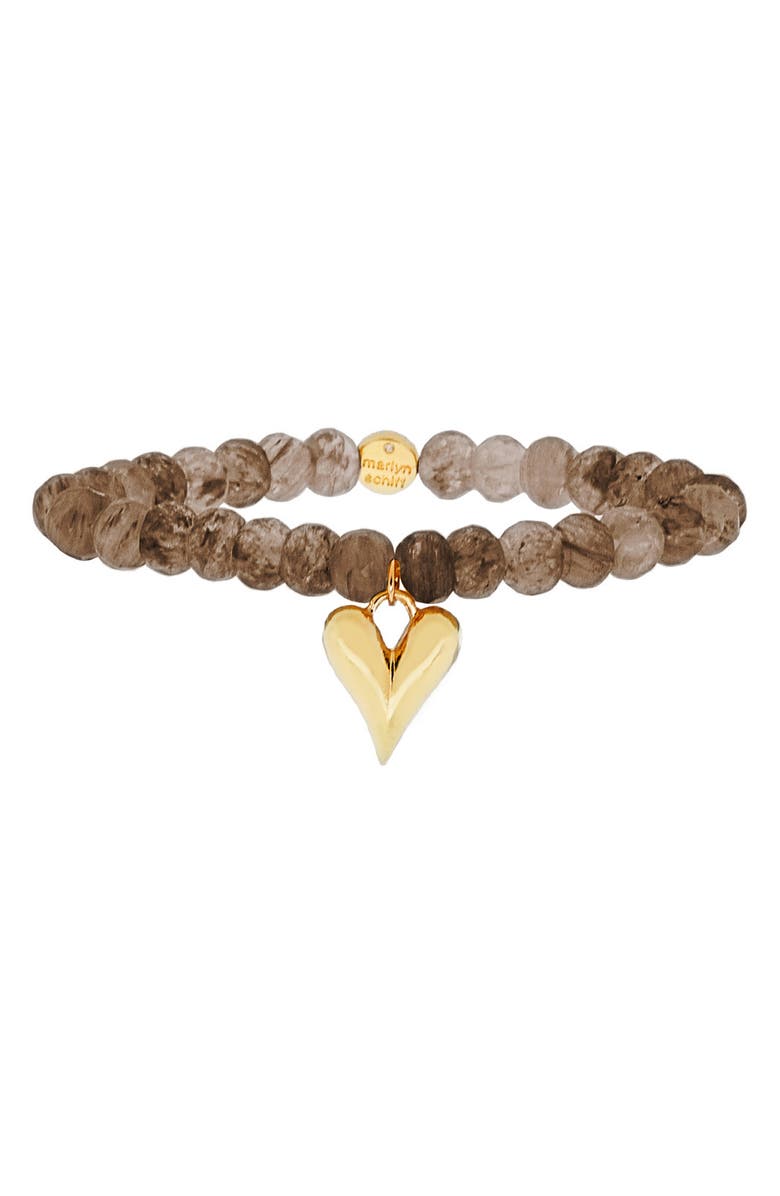 MARLYN SCHIFF Talia Beaded Bracelet, Main, color, Gold/ Mocha Quartz