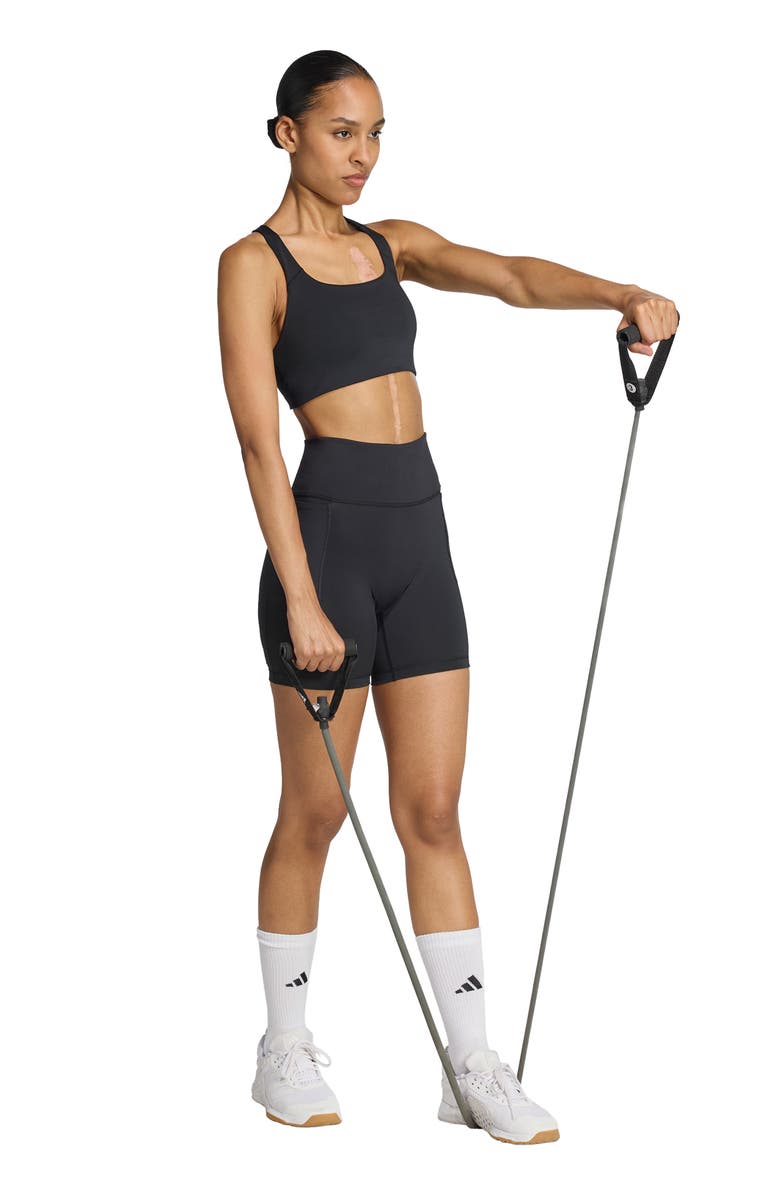 adidas High Waist Performance Bike Shorts, Alternate, color, Black