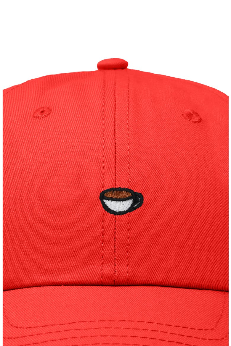 Womens Lil Coffee Dad Hat, Alternate, color, Red