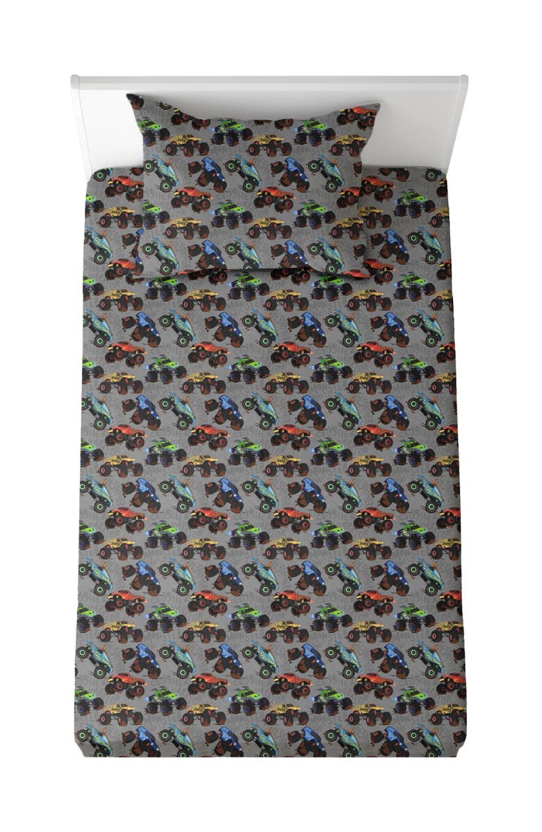 Fletch Monster Jammies Twin Sheet Set, Main, color, Gray