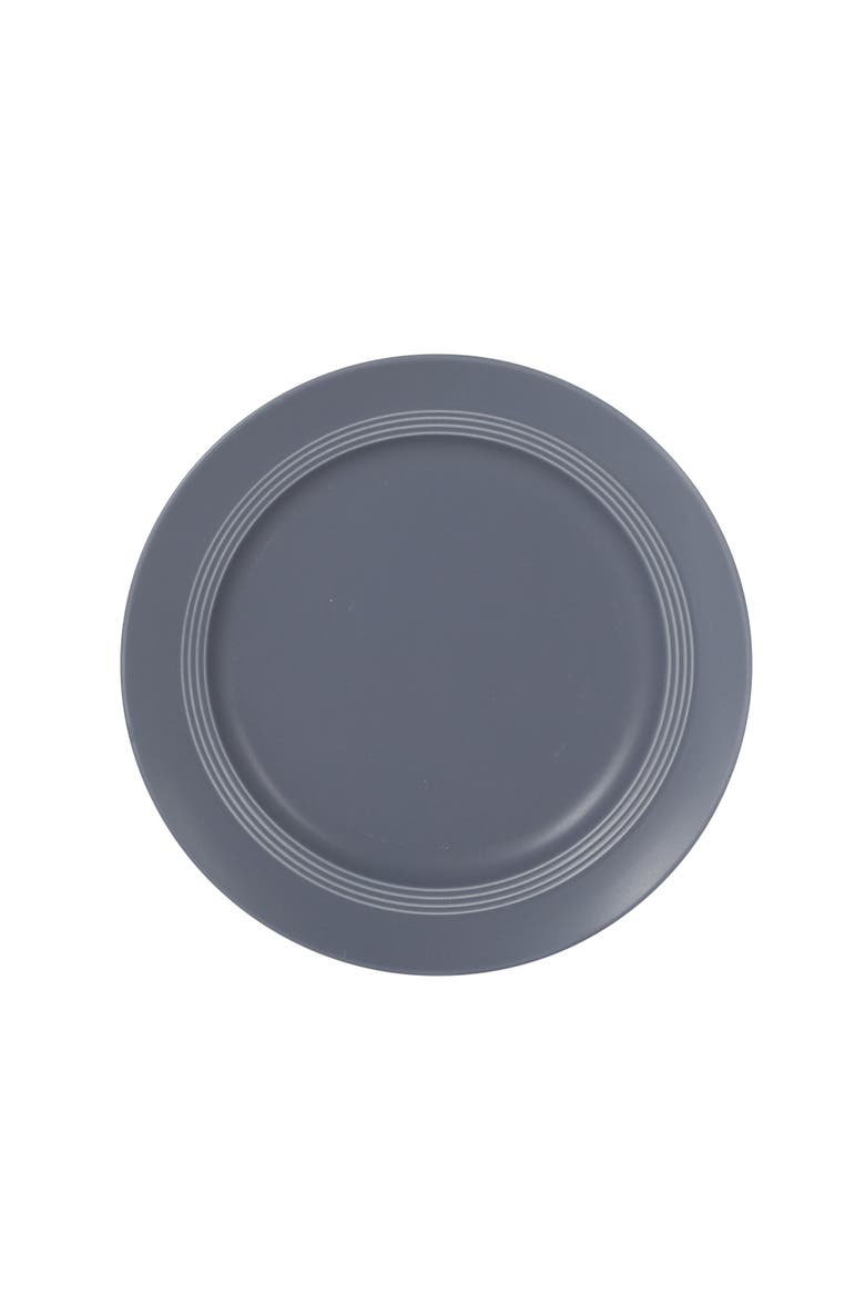 Soleil 12 Piece Stoneware Plates and Bowls Dinnerware Set, Alternate, color, Echo Blue