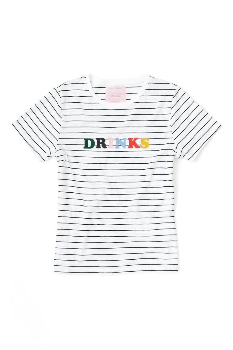 Drinks Classic Tee, Alternate, color, IVORY / BLACK