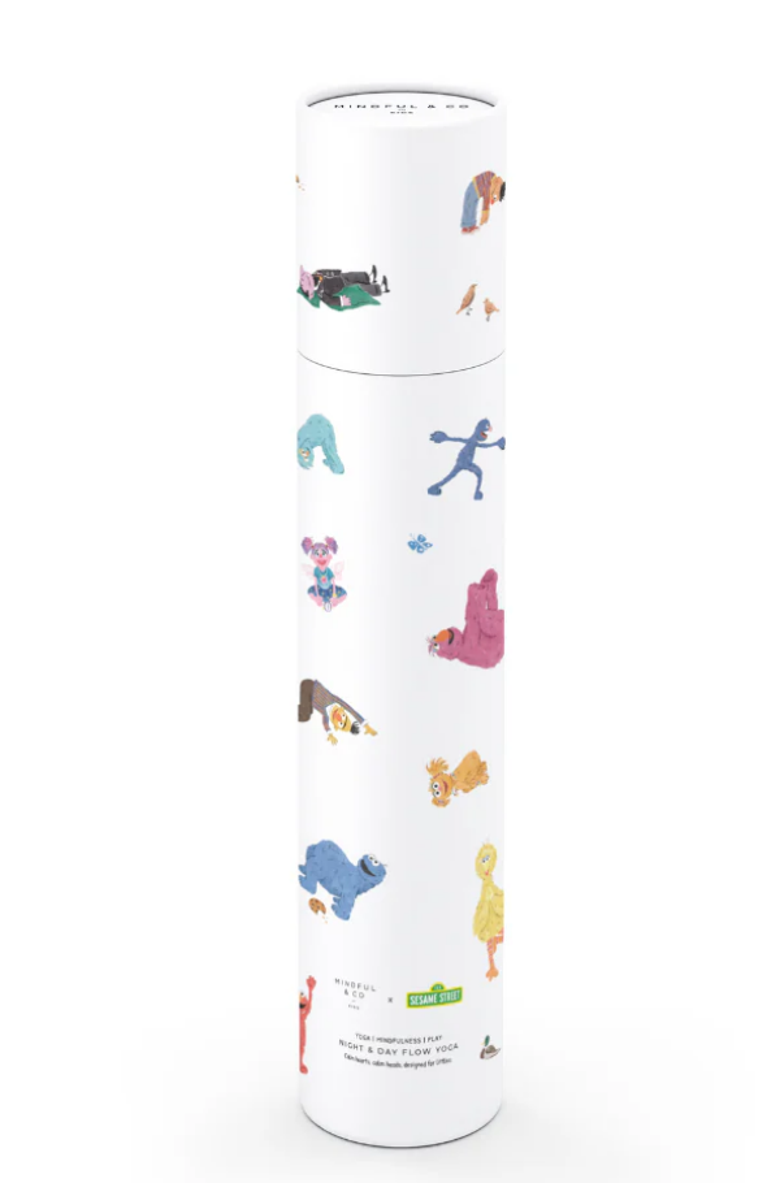 Mindful & Co Kids Double-Sided Sesame Street Yoga Poses Print, Alternate, color, Sesame Street Print
