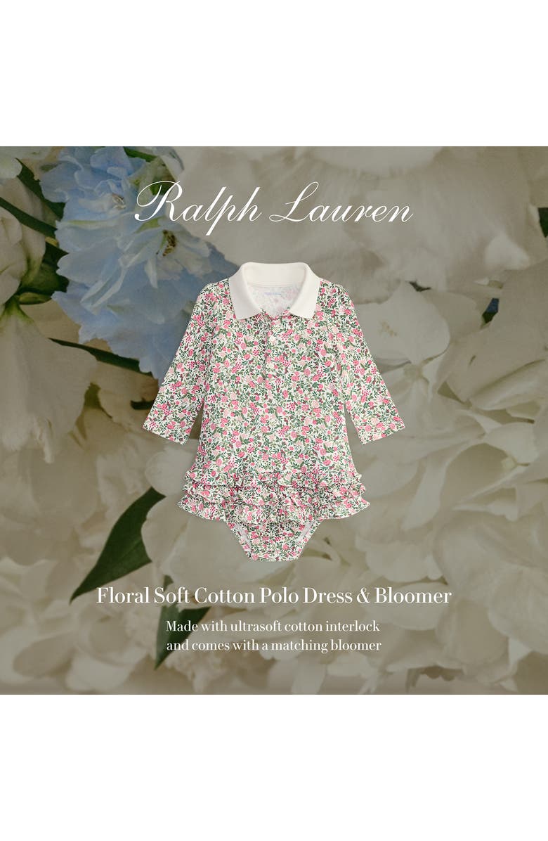 Ralph Lauren Floral Cotton Polo Dress & Bloomers Set, Alternate, color, Sylvan Floral