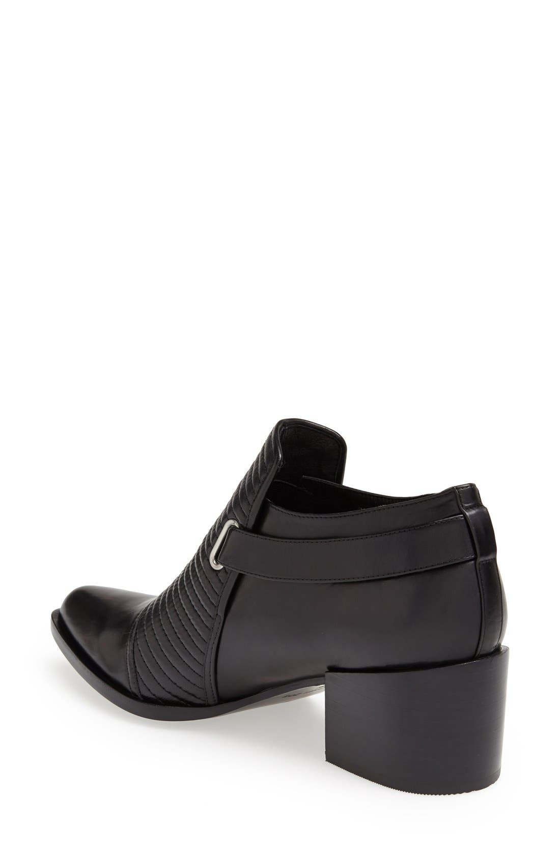'Liam' Calfskin Leather Boot, Alternate, color, BLACK