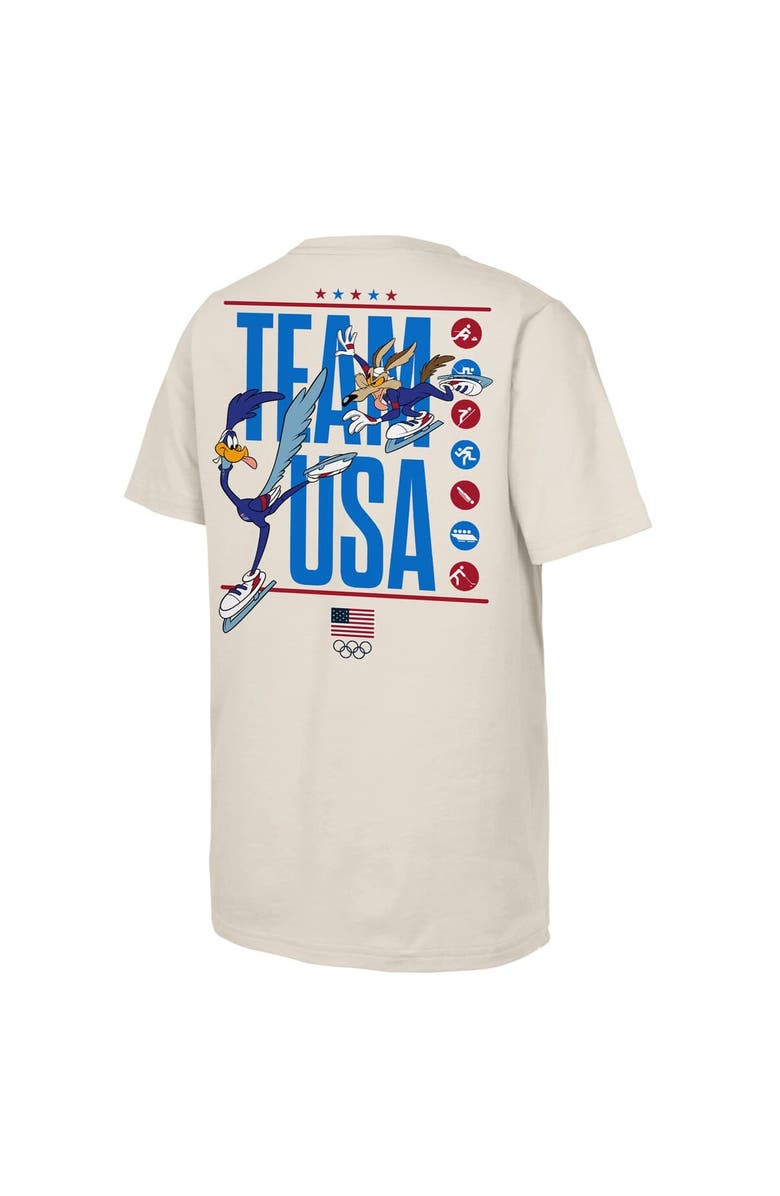 Outerstuff Youth Outerstuff  Cream Team USA x Looney Tunes Chased T-Shirt, Alternate, color, Cream