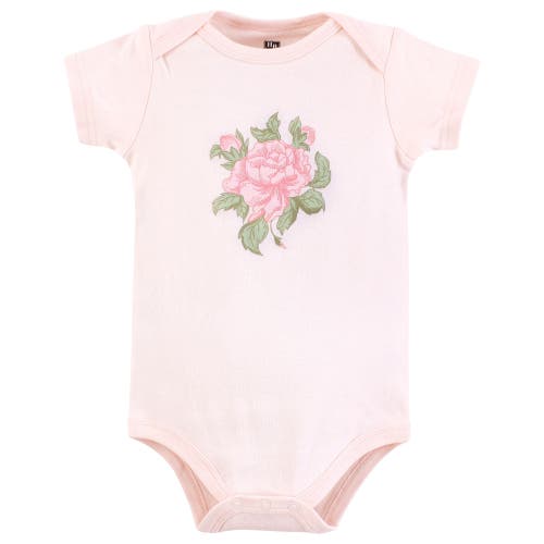 Hudson Baby Cotton Bodysuits 5-pack In Pink