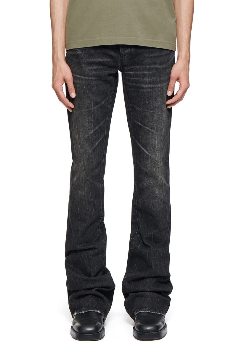 PURPLE BRAND Super Stack Coated Flare Jeans, Main, color,