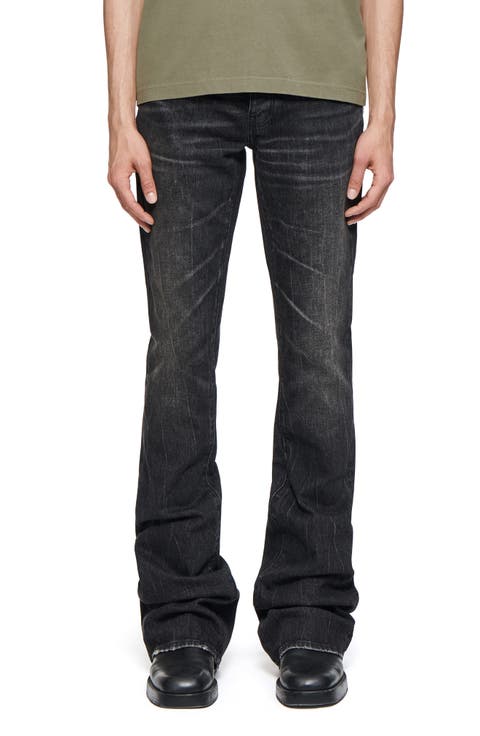 Super Stack Coated Flare Jeans